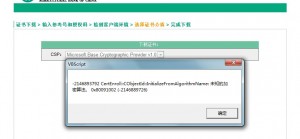 农行网银证书安装出错